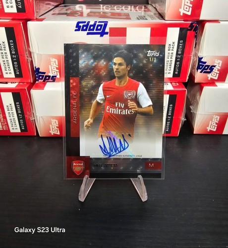 2025/26 Topps Arsenal Team Set Mikel Arteta 1/1 Auto Autograph