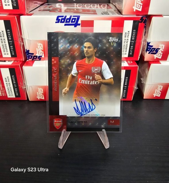 2025/26 Topps Arsenal Team Set Mikel Arteta 1/1 Auto Autograph