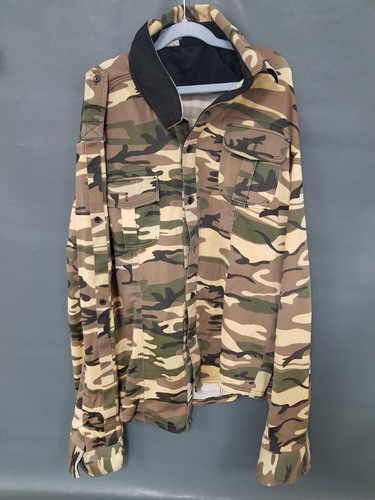 VTG Undergear International Male US Army Camo Shirt Small Stretch Dress Style