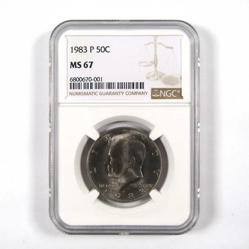 1983 P Kennedy Half Dollar MS 67 NGC Clad 50c Uncirculated SKU:I9777
