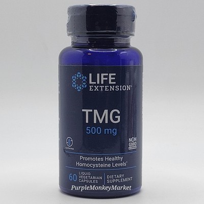 Life Extension TMG 500 mg - 60 Liquid  Vegi Caps - Healthy Homocysteine Levels