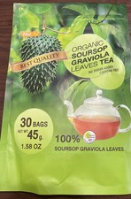 Organic Soursop Graviola Leaves Tea Pack of 30 Bags NalLife Caffeine Free 04/26