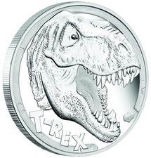Tuvalu 2017 $5 Tyrannosaurus Rex Dinosaur 5 Oz Silver Coin