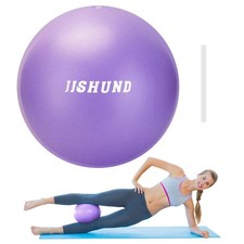 Pilates Ball, 9,8 Inch Small Exercise Mini Yoga Soft Workout Ball for Home Gy...