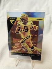 2022 Panini Chronicles Football Christian Watson Flux Silver Prizm Rookie RC