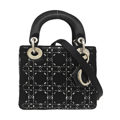DIOR Lady Dior Handbags Silk Black Free Shipping | Duties Paid