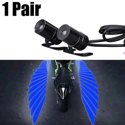 2x Motorcycle Part LED Light Projector Ghost Angel Wings Laser Light Accessories - Picture 10 of 12
