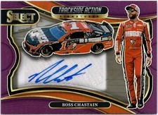 2025 Panini Select Racing NASCAR Ross Chastain 20/49 Trackside Auto Purple Prizm