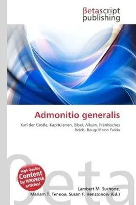 Lambert M. Surhone (u. a.) | Admonitio generalis | Taschenbuch | Deutsch (2026)