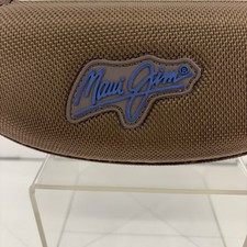 Maui Jim Sunglass CASE ONLY Zippered Hard Brown Sport Clip Canvas Travel