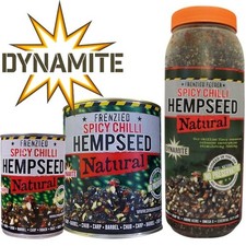 Dynamite Bait Frenzied Spicy Chilli Hempseed 2.5L Jar/700g Tin/350g Tin Car Bait