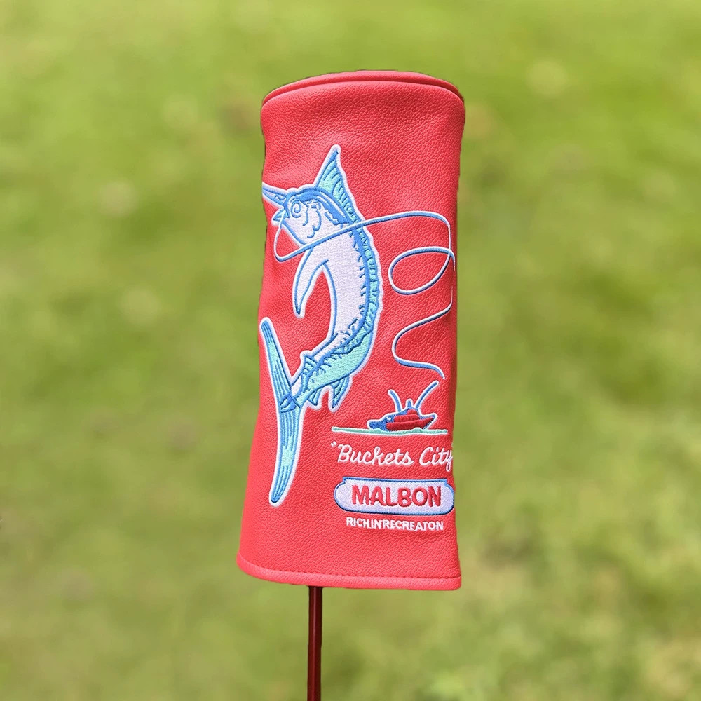 Malbon Golf Club Headcovers Swordfish, Wood Driver Hybrid Putter