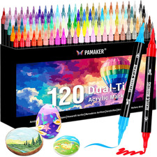 120 Farben Acrylstifte Set   Acrylmarker Mit ...