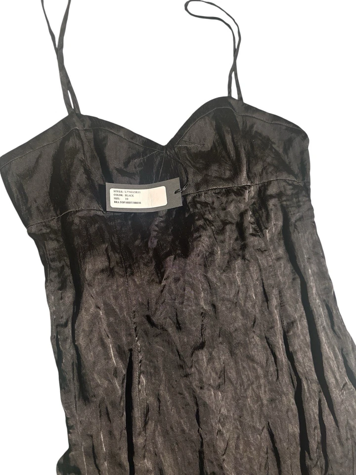 Richard Chai Love Black Bra Top Shift Dress Ruffle Bottom Size 10 NWT - Image 2 of 4