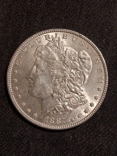 1887 Morgan Silver Dollar $1 Coin US 0.9 Fineness  Collector Coin