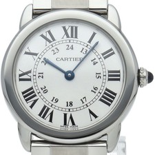 CARTIER Ronde SoloSM Watch W6701004 Stainless Steel WomenWatch Silver USED