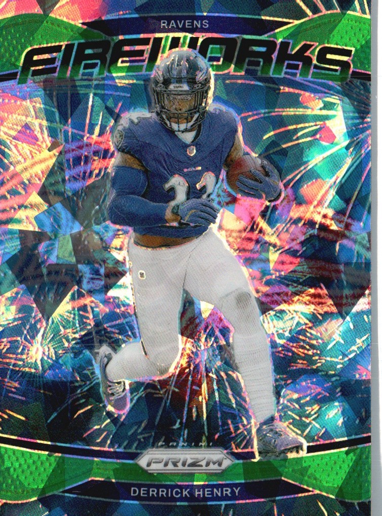 2024 Panini Prizm #10 Derrick Henry Fireworks Green Ice Prizm
