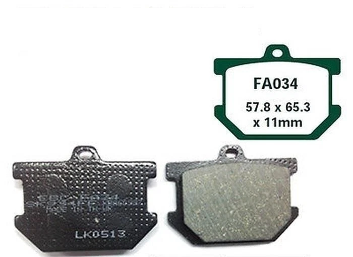 EBC Garnitures De Frein FA034 pour Yamaha XS XV 250 360 400 500 650 750 850 1000 - Photo 3/3