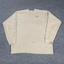 Vintage Oneita Sweatshirt Mens Medium Beige Slim Crewneck Equestrian Stained 90s