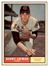 1961 TOPPS #560 BARRY LATMAN INDIANS EX-MT 454715 (KYCARDS)