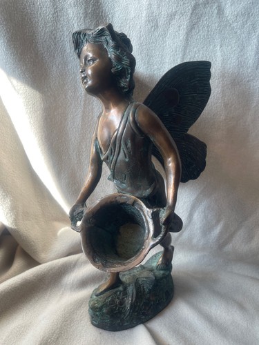 Bronze FEE MIT EIMER, französische Bronze, ca.1925, Jugendstil, 43cm, 4Kg.,