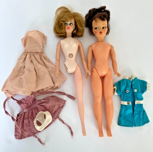 1960's  Tammy BS-12 -2 Brunette with Blue Romper  & Tressy  ~ Dolls For Parts
