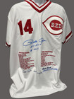 Pete Rose "Hit King" Autographed Custom Cincinnati Reds Jersey - 90/114 PSADNA