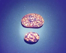 Yooperlite Fluorescent Sodalite -  0.7 oz Total.  2 Bright Lake Superior Stones