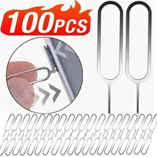 (100pc) Sim Card Tray Removal Ejector Pin Tool for Mobile Phones and Tablets New