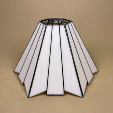 Tiffany Style Lamp Shade Pink Black Lampshade Ceiling Light Stain Glass Scallop