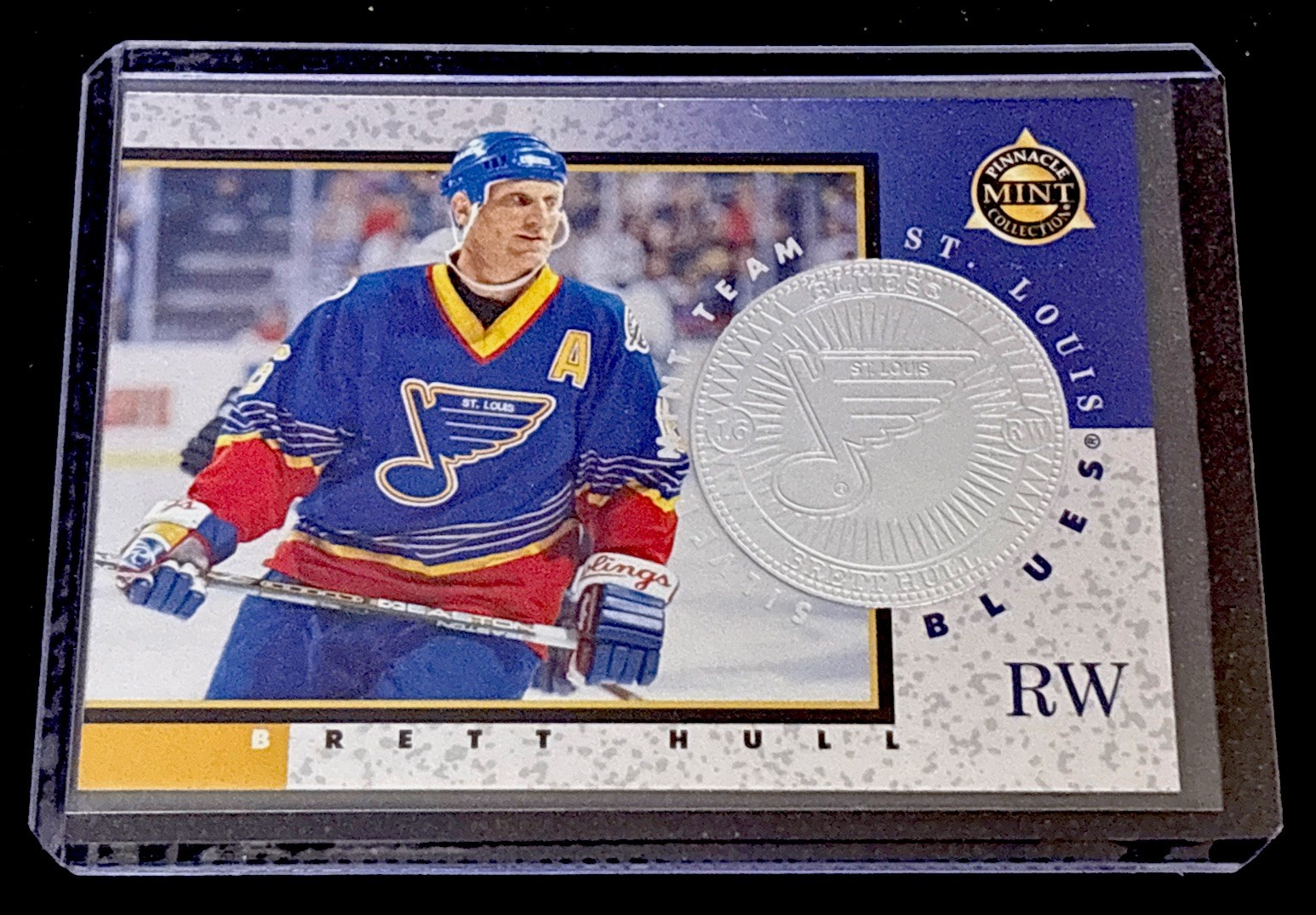 1997-98 Pinnacle Mint #23 BRETT HULL Silver Mint Team St.Louis Blues HOF