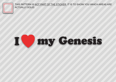 I LOVE MY GENESIS Sticker Decal - Foto 1 di 1