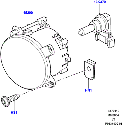 LAND ROVER RANGE ROVER / SPORT / LR3 - FOG LIGHT LH NEW GENUINE PART# XBJ000090 - Picture 2 of 2