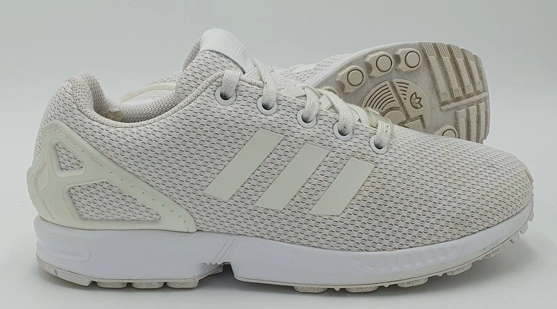 Adidas ZX Flux Low Textile Trainers S81421 Triple White UK4.5/US5/EU37 | eBay