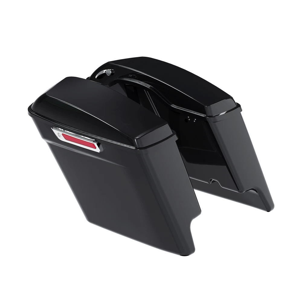 Alforja estirada de 5" con pestillo y tapas para Harley Touring 1993-2013 Foto 4 de 4