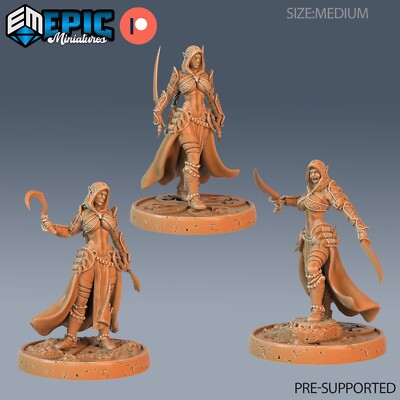 Dark Elf Rogue Dungeons and Dragons Miniatur D&D, Fantasy Evil Monster 28mm