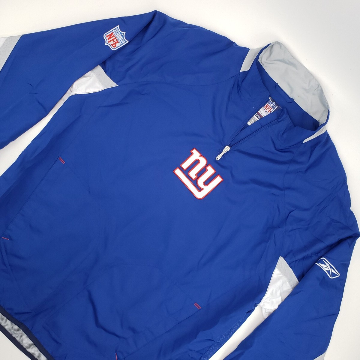 Vintage Reebok New York Giants On Field Team Jacket 1/4 Zip