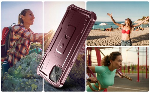 Dexnor Full Body Shockproof Case for iPhone 14 Plus Built-in Kickstand - 第 19/60 張圖片