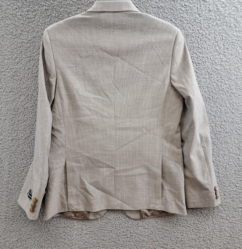 B By Brooks Brothers Classic Stretch Suit Jacket Big Boys 16R Brown/Cream L/S - Picture 14 of 18