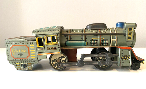 Train Engine 357 MSK Toys CENTRAL Locomotive Train Engine C-357 Tin Litho Friction Made ...