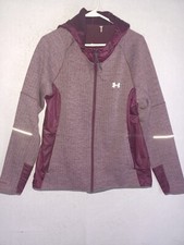 Under Armour Women's Infrared Jacket Red ColdGear Full Zip Hoodie Size XL UA