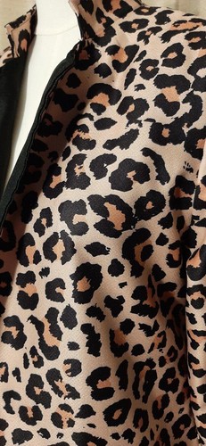 Leopard Print Open Lapel Oversized Light Jacket Large 0066 - Picture 3 of 5