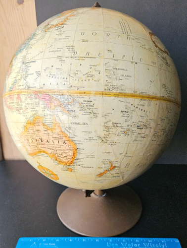 REPLOGLE 12 INCH DIAMETER GLOBE. WORLD CLASSIC SERIES. RAISED TOPOGRAPHY - Picture 12 of 14