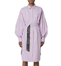 Twinset Actitude Women's Technical Poplin Shirt Dress Purple Oversized Xs Nwot