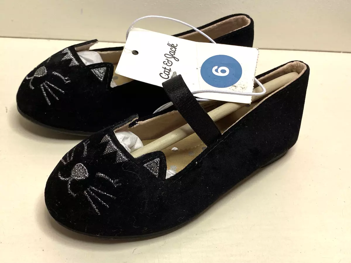 Cat Jack slip on Black velvety Cat shoes dress shoes Little
