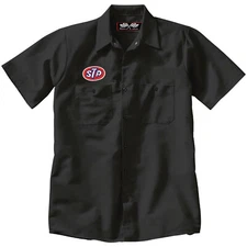 STP Embroidered PATCH + Mechanic WORK SHIRT Auto Gas Oil Petroliana 