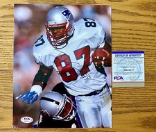 Ben Coates New England Patriots Signed 8x10 Photo PSA COA RARE