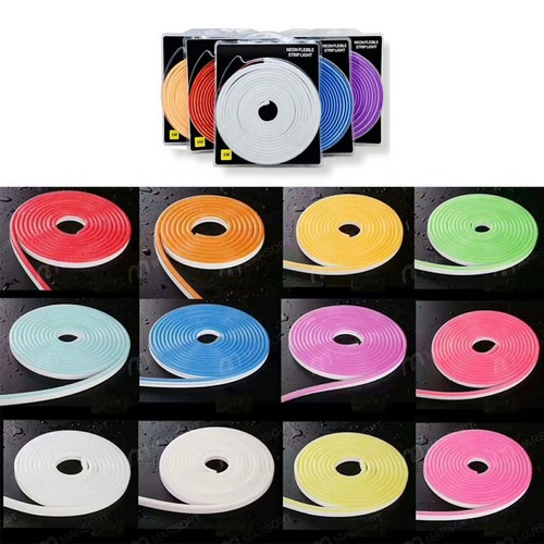 Waterproof Flexible LED Strip Neon Lights Silicon Tape Length 16.5 ft 12VDC - Picture 6 of 8