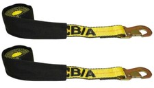 B/A Products 2" x 8' Flat Snap Hook Strap for Tow Trucks. TWO PACK.