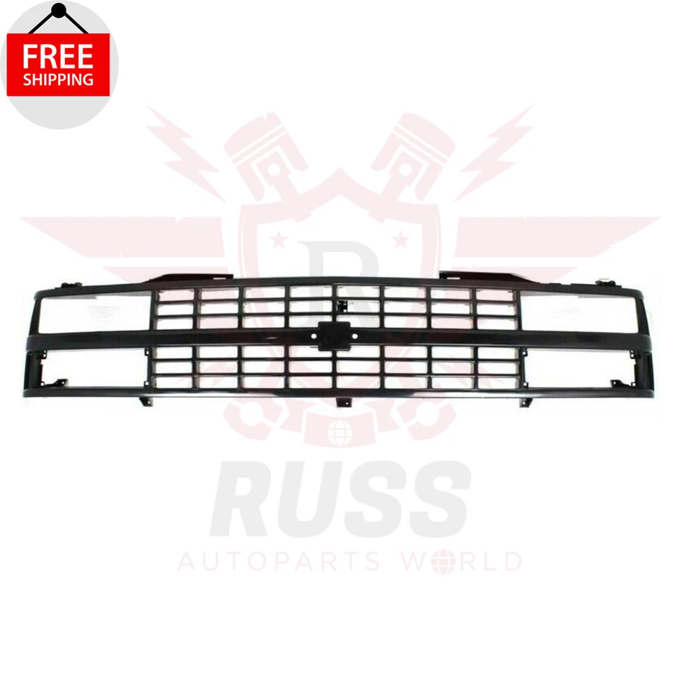 New Front Grille Assembly Black Fits 1988-1993 Chevrolet C1500 K1500 GM1200228 Foto 2 de 4
